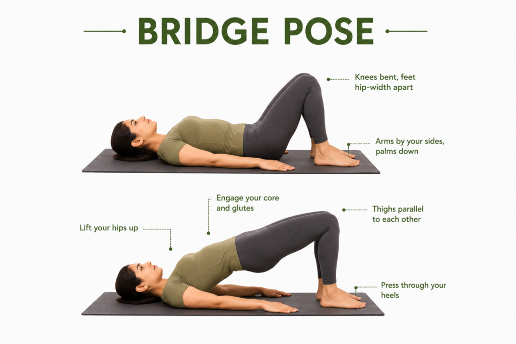 Setu Bandhasana (Bridge Pose) NIRVANA YOGA 